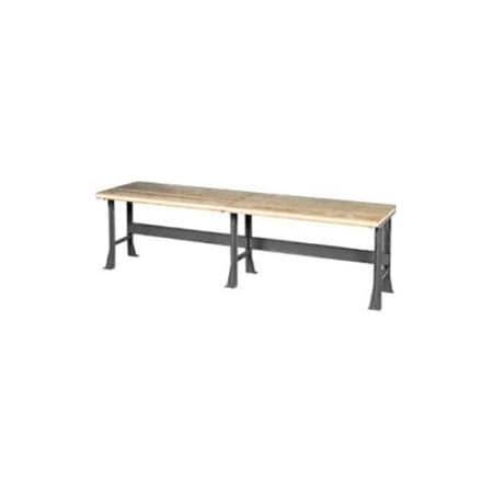 GLOBAL EQUIPMENT Extra Long Workbench w/ Shop Top Safety Edge, 144"W x 30"D, Gray 488020